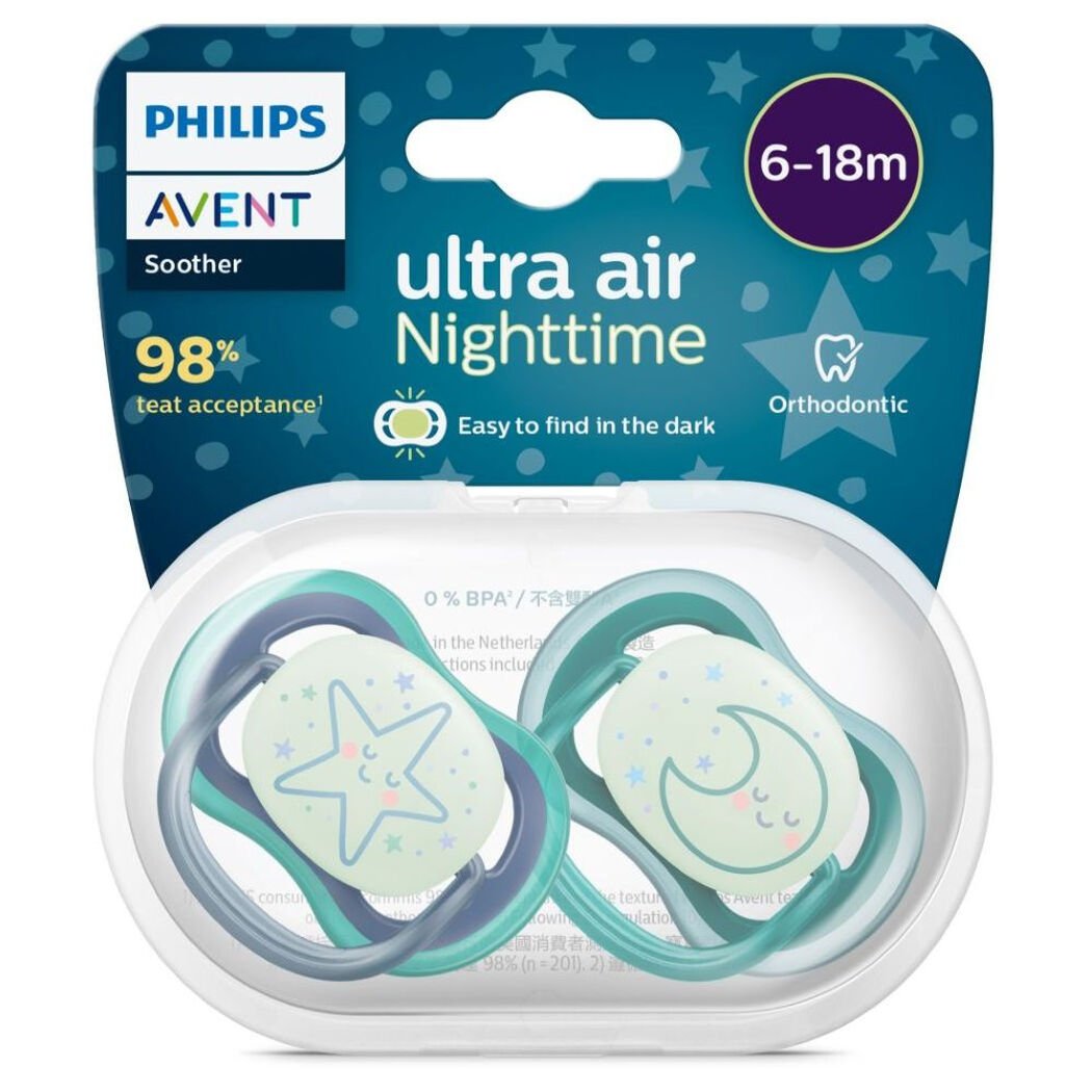 Chupete Avent Ultra Air Nocturno 6-18m, , large image number 1