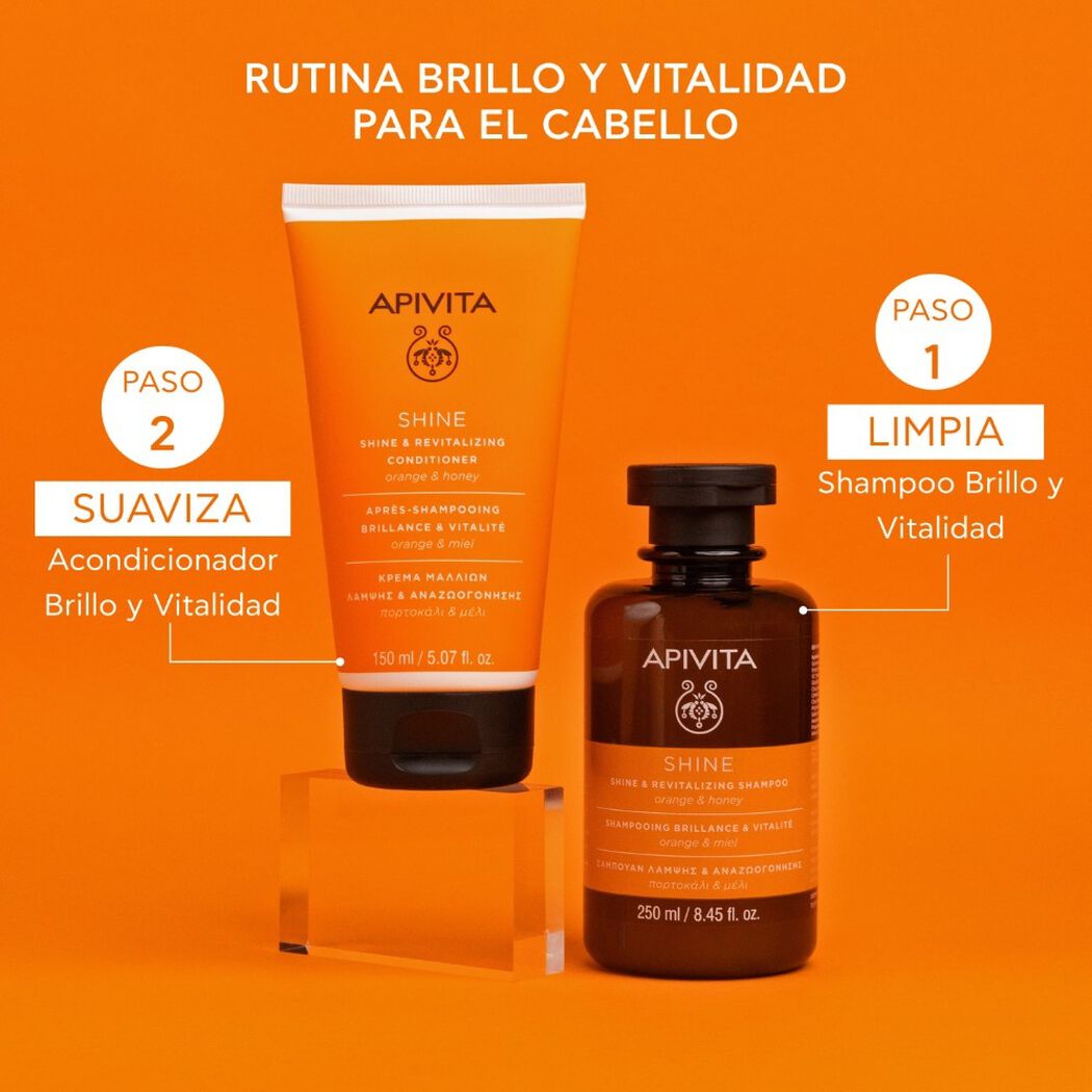 Acondicionador Apivita Cabello Shine Revitalizing 150 mL, , large image number 3