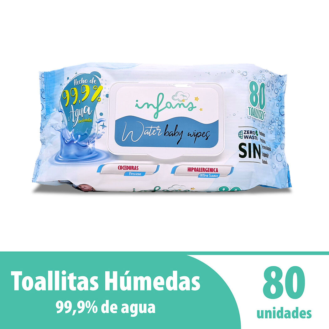 Toallas Húmedas Infans Water Baby 80 un, , large image number 0
