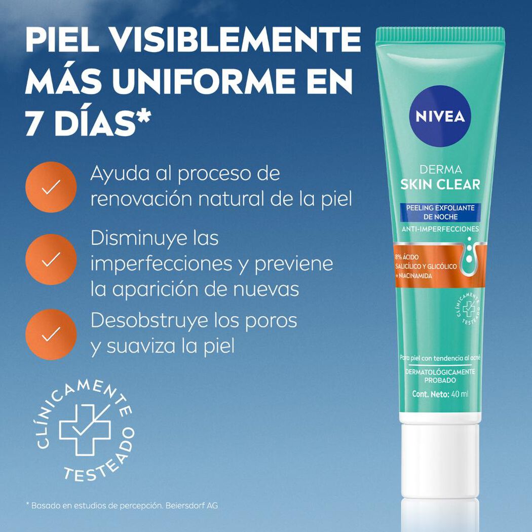 Nivea Skinclear Exfoliante Noche 40 mL, , large image number 1