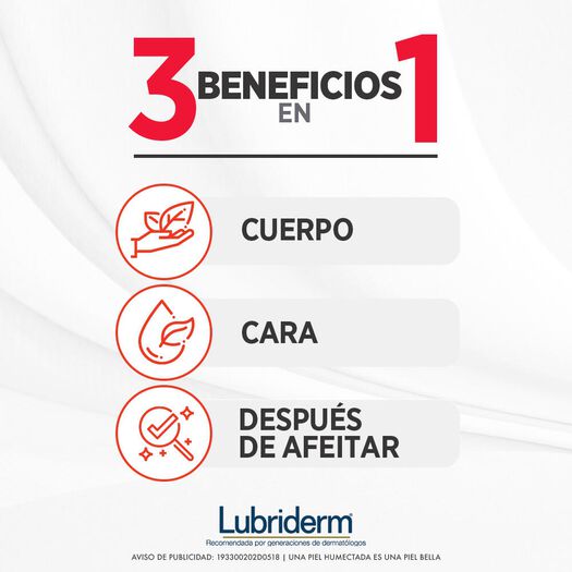 Crema Lubriderm Men 400 mL, , large image number 1