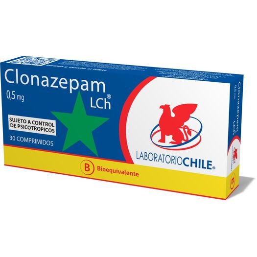 Clonazepam 0.5 mg Caja 30 Comp. CHILE, , large image number 0