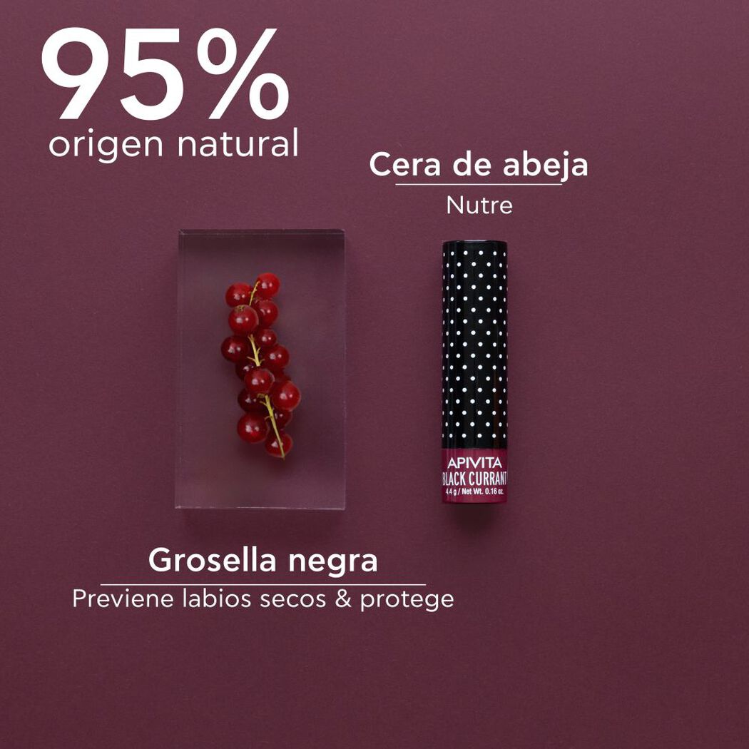 B&aacute;lsamo Labial con Grosella Negra & Toque de Color 4,4g Apivita, , large image number 2