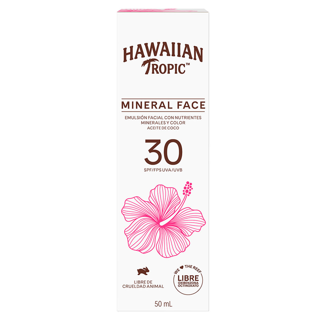 Protector Solar Hawaiian Tropic Mineral Face Spf 30 50 mL, , large image number 0