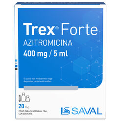 Trex Forte 400 mg/5 mL x 20 mL Polvo Para Suspensión Oral Con Solvente