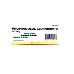 Propranolol 40 mg x 20 Comprimidos MINTLAB CO SA
