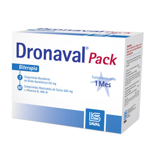 Dronaval Biterapia x 1 Comprimido Recubierto + 60 Comprimidos Masticables, , large image number 0