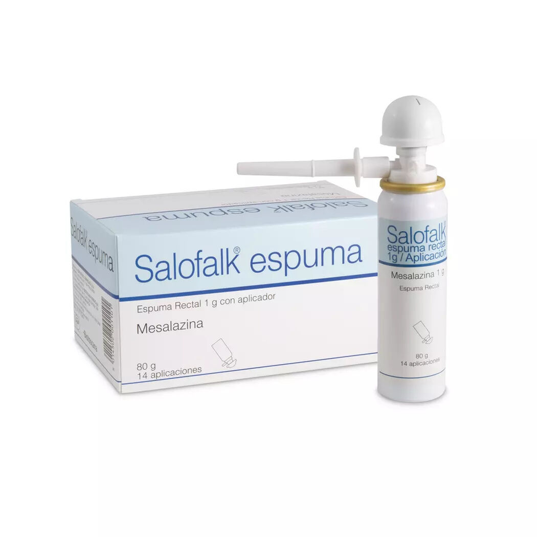 Salofalk espuma rectal 80 g x 14 aplicadores, , large image number 0