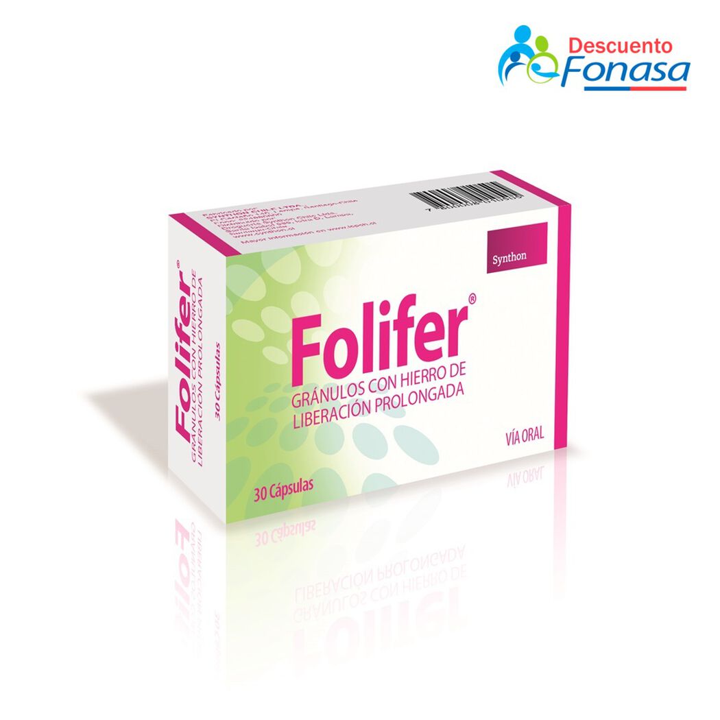 Folifer x 30 Cápsulas con Gránulos de Liberación Prolongada, , large image number 0