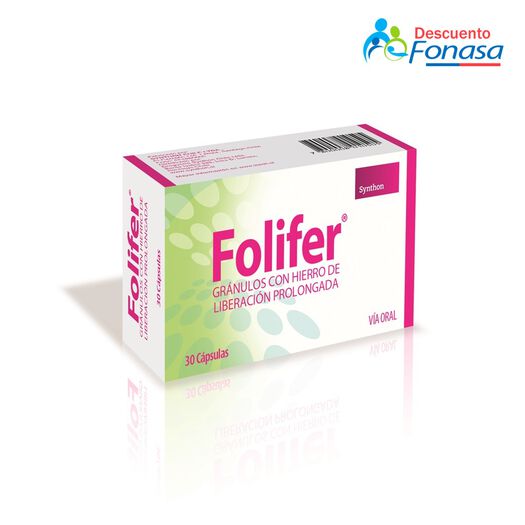 Folifer x 30 Cápsulas con Gránulos de Liberación Prolongada, , large image number 0