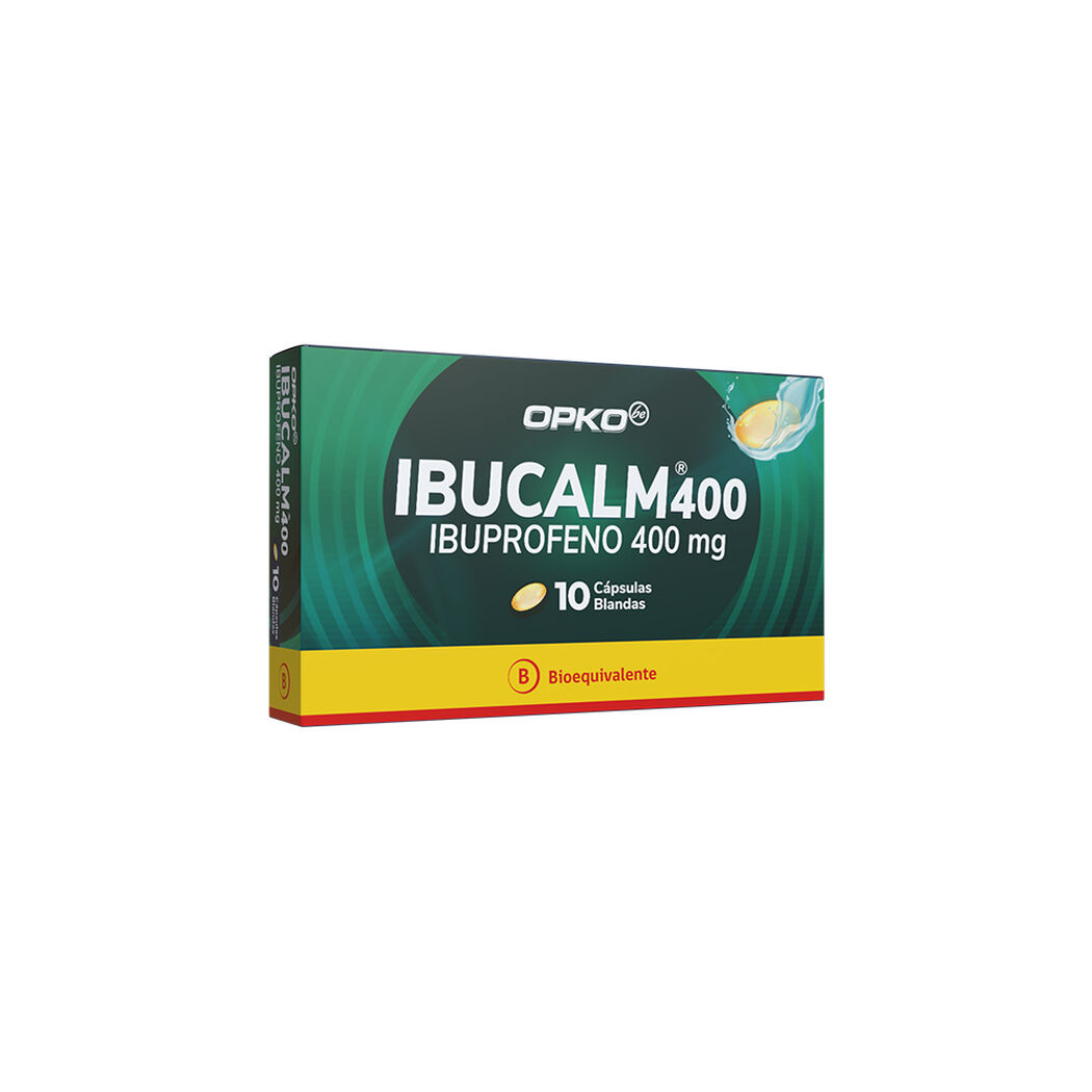 Ibucalm Ibuprofeno 400 Mg 10 Cap Blandas, , large image number 0