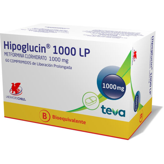 Hipoglucin LP 1000 mg x 60 Comprimidos de Liberación Prolongada, , large image number 0
