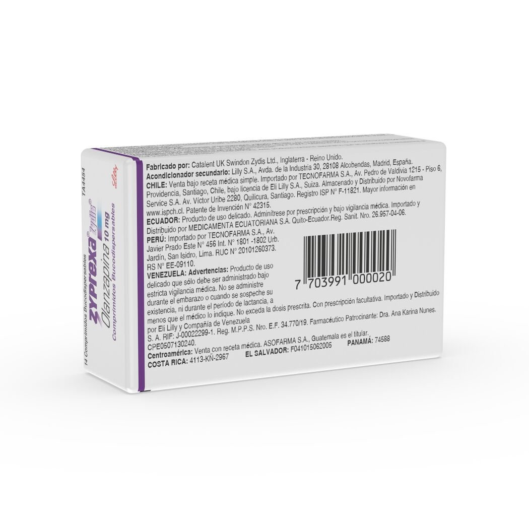 Zyprexa Zydis 10 mg 14 Comprimidos Bucodispersables, , large image number 3