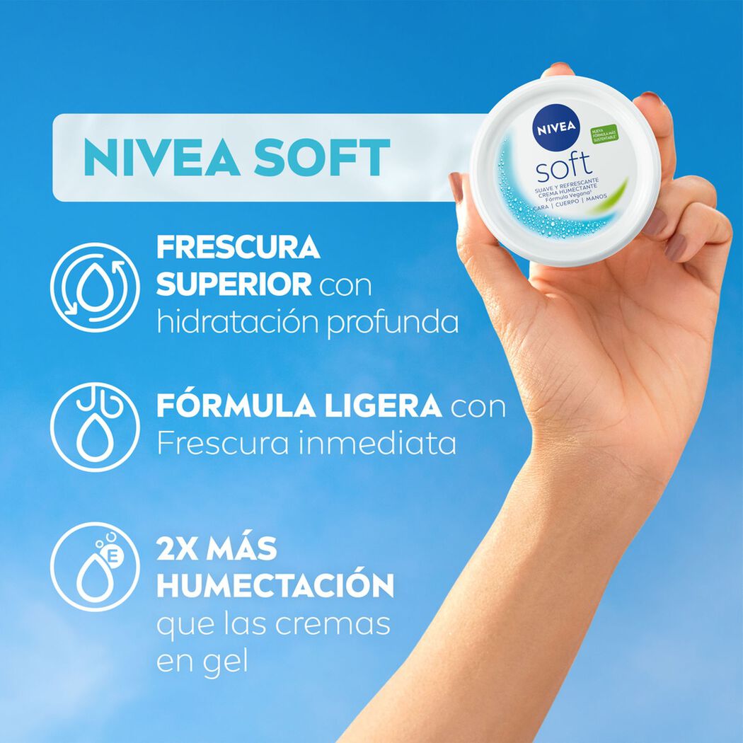 Crema Nivea Soft Multiprop&oacute;sito 200 mL, , large image number 2