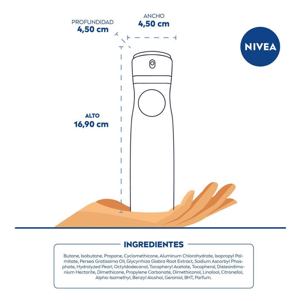 Desodorante Nivea Spray Aclarado Natural Classic Touch 150 mL, , large image number 4