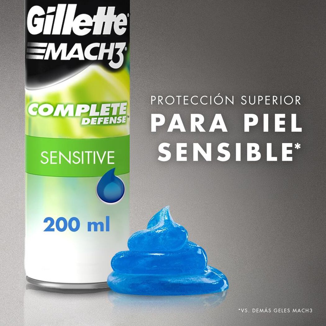 Espuma de Afeitar Gillette Mach3 Sensitive 200 mL 2 un, , large image number 2