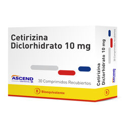 Cetirizina 10 mg x 30 Comprimidos Recubiertos ASCEND