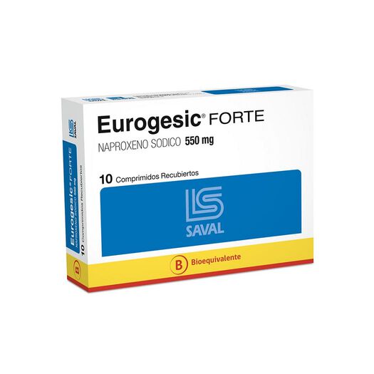 Eurogesic Forte 550 mg x 10 Comprimidos Recubiertos, , large image number 0