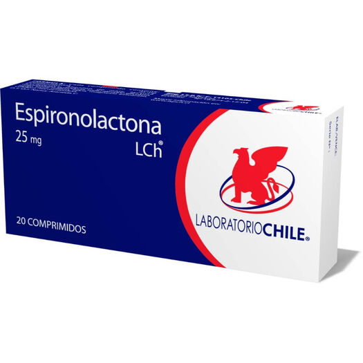 Espironolactona 25 mg x 20 Comprimidos CHILE, , large image number 0