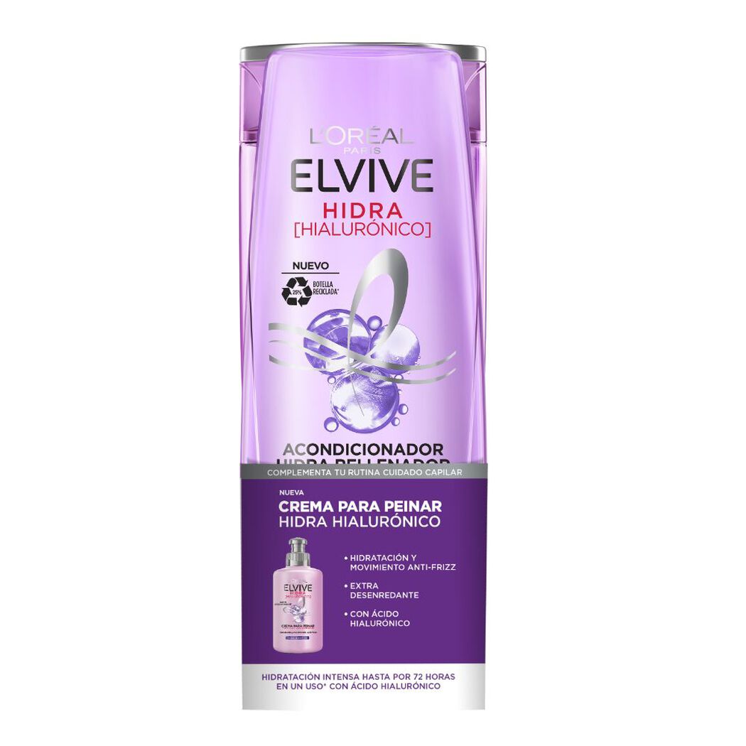 Shampoo Elvive Hidra Hialurónico 370 mL + Acondicionador 370 mL, , large image number 2
