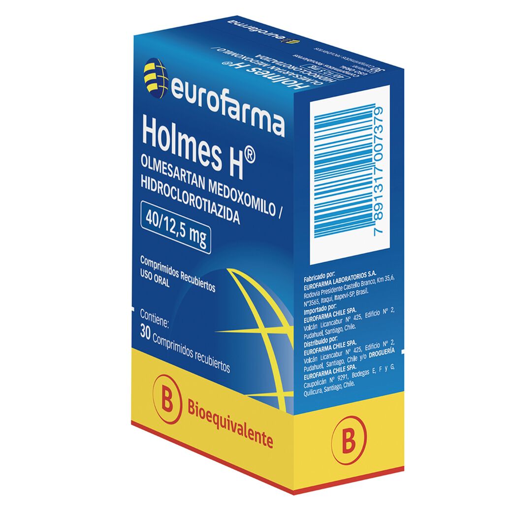 Holmes H Olmesart&aacute;n 40/12,5mg 30 Comp, , large image number 0
