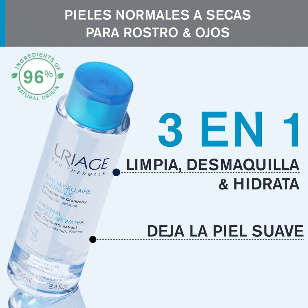 EAU uriage micellaire thermale pns 250ml, , large image number 1