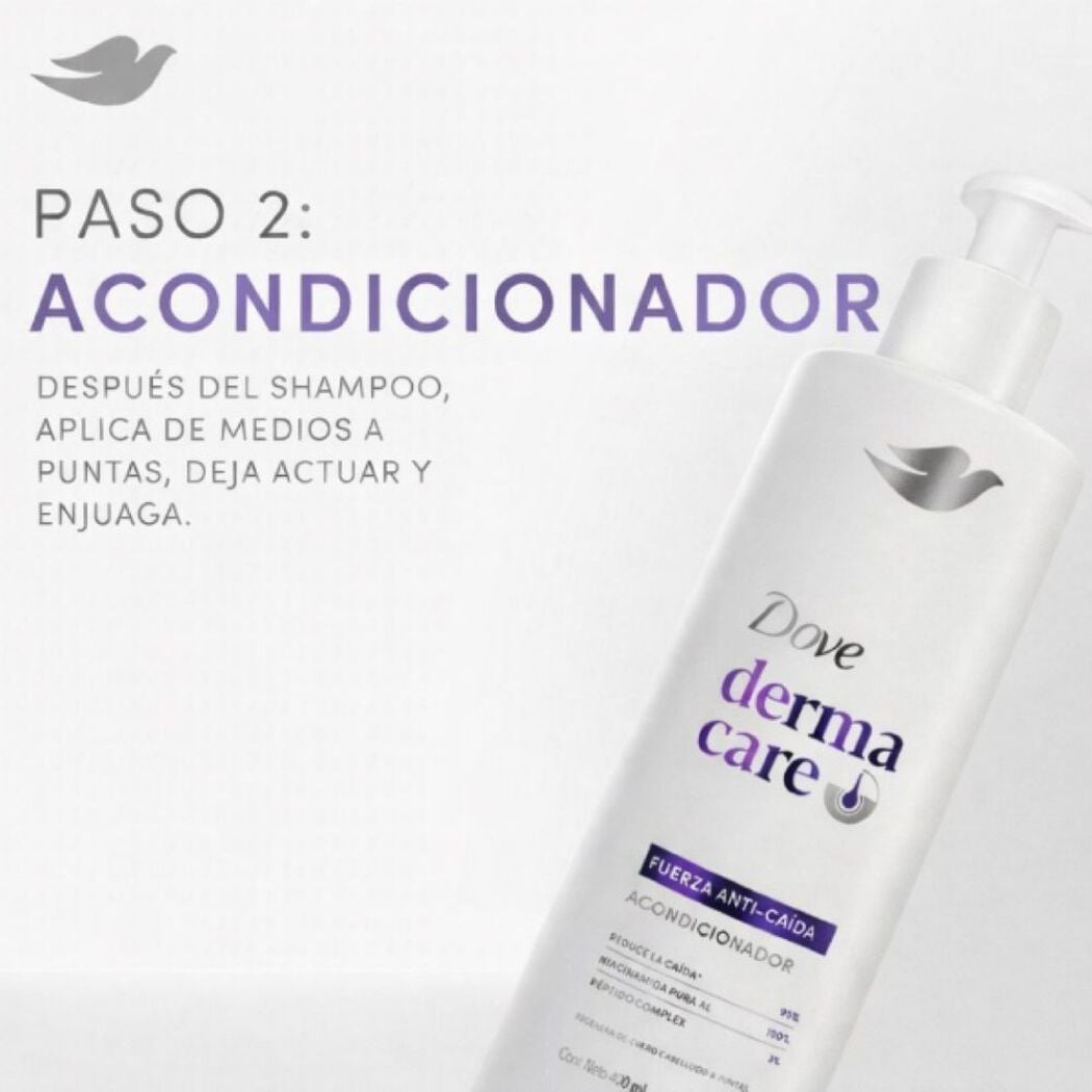 Dove Acondicionador Derma Care Fuerza Anti Ca&iacute;da 400 ml, , large image number 3