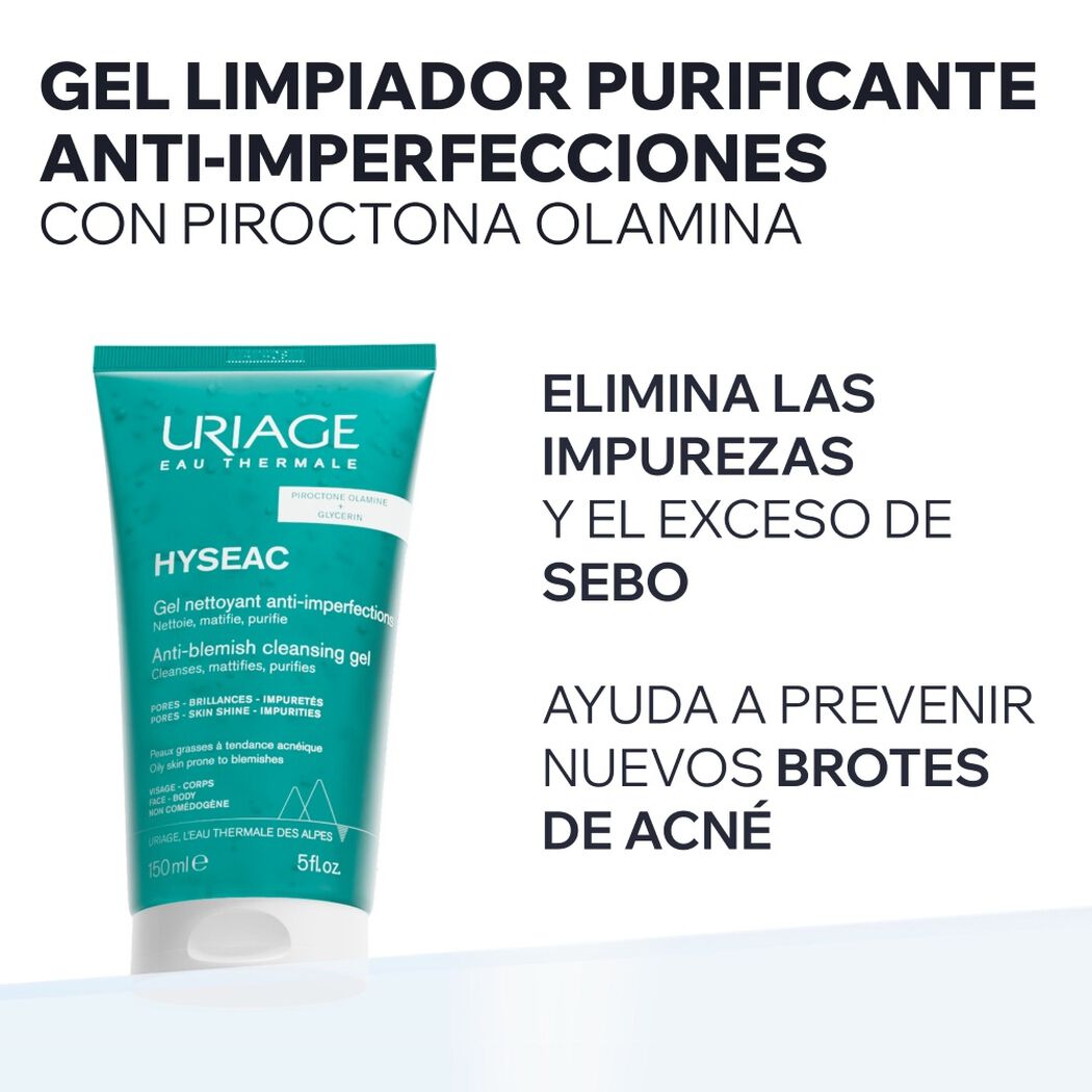 Gel Limpiador Purificante Hys&eacute;ac 150ml Uriage, , large image number 1