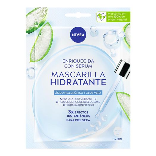 Mascarilla en Tela Nivea Urban Skin Shot Hidratante 10 Minutos, , large image number 1