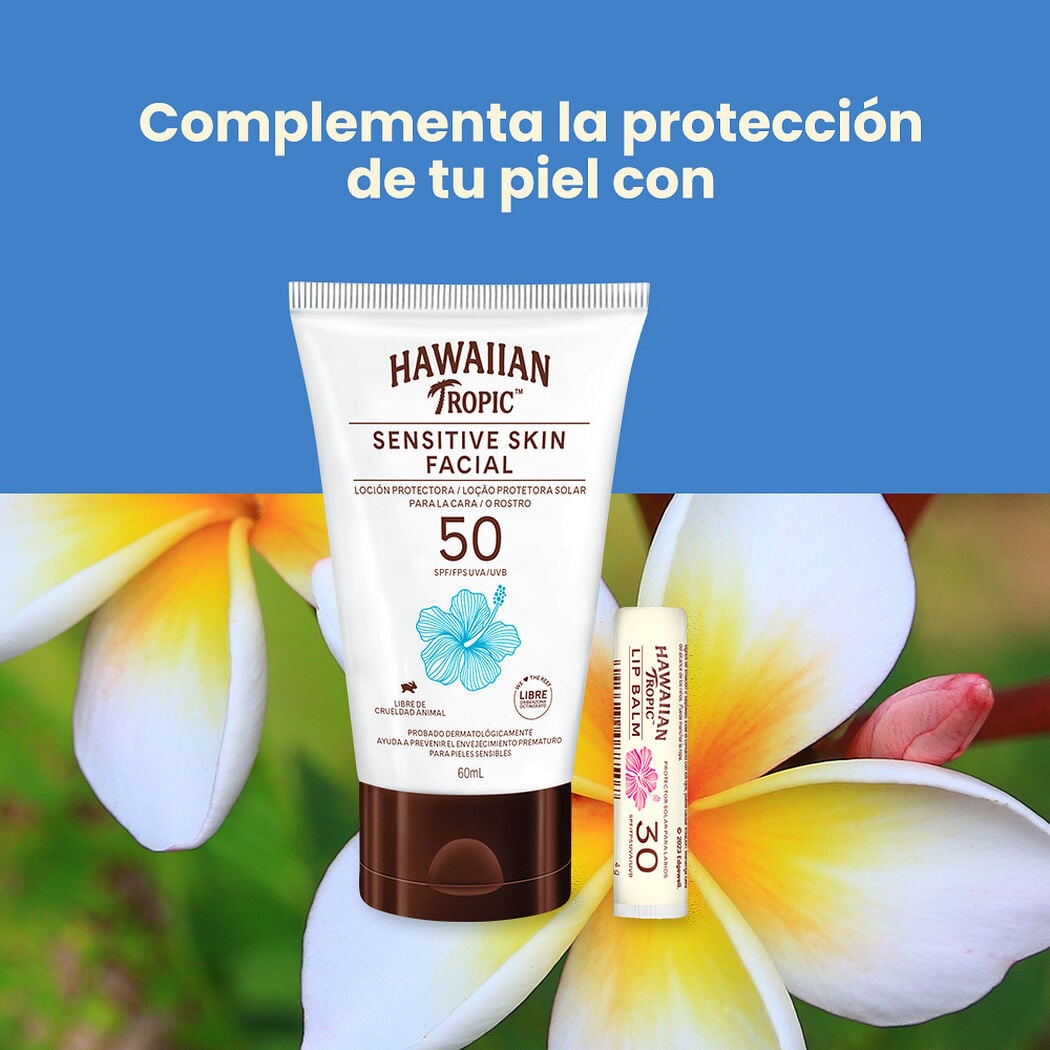 Protector Solar Hawaiian Tropic Facial Sensitive Skin Facial FPS50 60 mL, , large image number 2