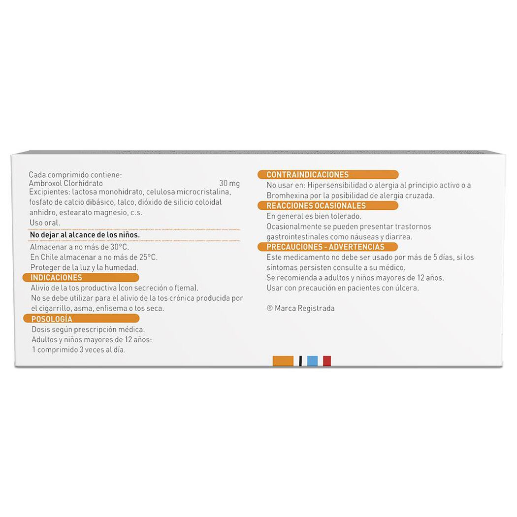 Muxol 30 mg x 20 Comprimidos, , large image number 1
