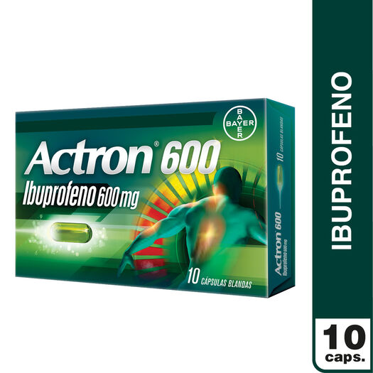 Actron 600 mg x 10 Cápsulas Blandas, , large image number 0