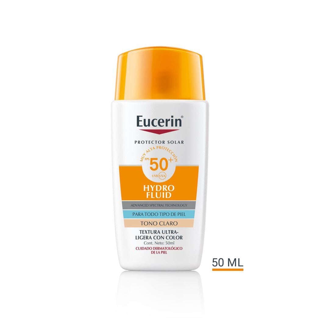 Protector Solar Eucerin Sun Face Hydrofluid Tono Claro 50 mL, , large image number 0