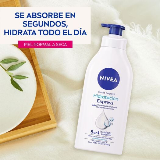 CREMA CORPORAL NIVEA HIDRATACIÓN EXPRESS 1000ML, , large image number 0