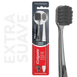 Cepillo de Dientes Colgate Extra Suave Procuidado Carb&oacute;n 2 un