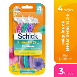 M&aacute;quina de Afeitar Schick Quattro 4 You Rainbow 3 un