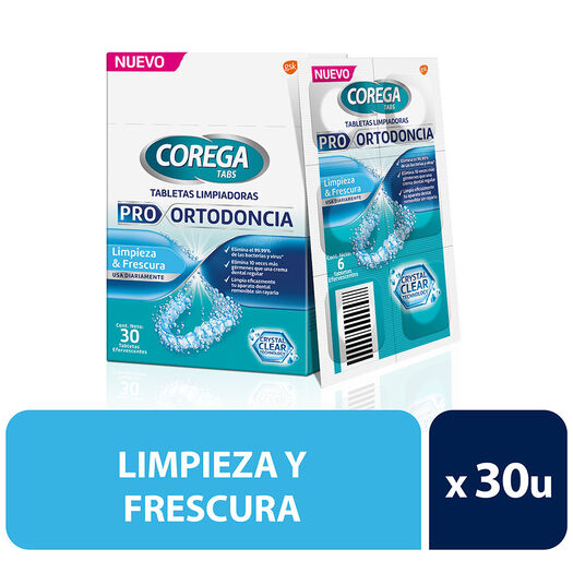 Tabletas Pro Ortodoncia Corega 30un, , large image number 0