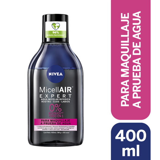 LOCIÓN MICELAR EXPERT NIVEA WATERPROOF MAKE UP REMOVER 400ML, , large image number 0