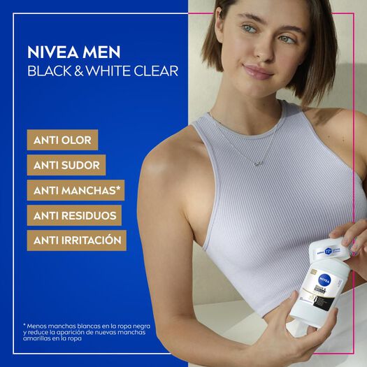 Desodorante NIVEA Barra Black Toque de seda Femenino 54g, , large image number 3