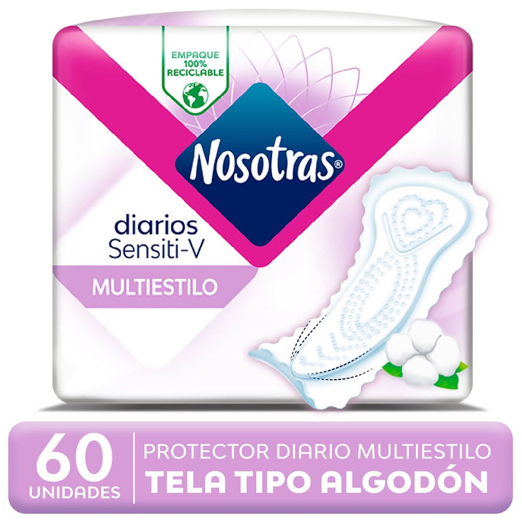 Protector Diario Nosotras Sentivie V Multiestilo 60 un, , large image number 0