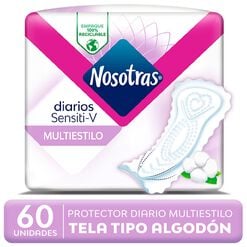 Protector Diario Nosotras Sentivie V Multiestilo 60 un