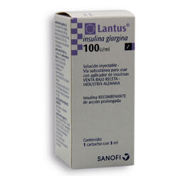 Insulina Lantus 100 UI/mL Solucion Inyectable x 1 Cartucho 3 mL