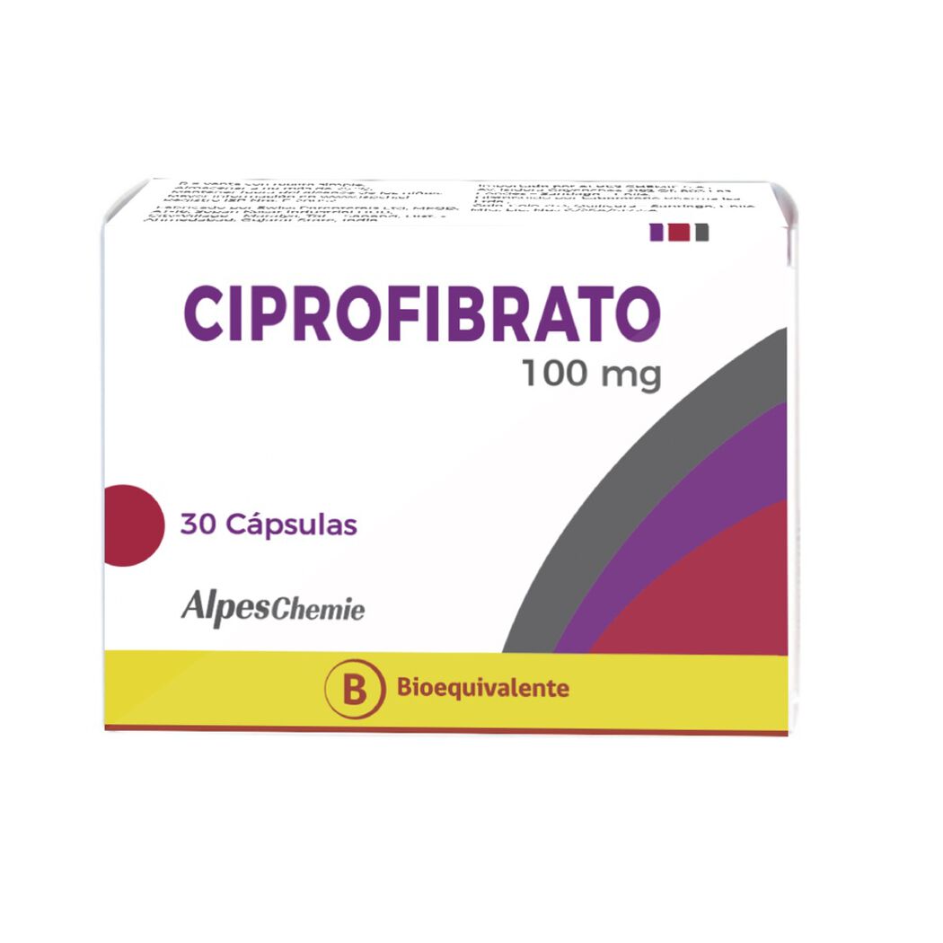 Ciprofibrato 100 mg x 30 Cápsulas ALPES CHEMIE, , large image number 1