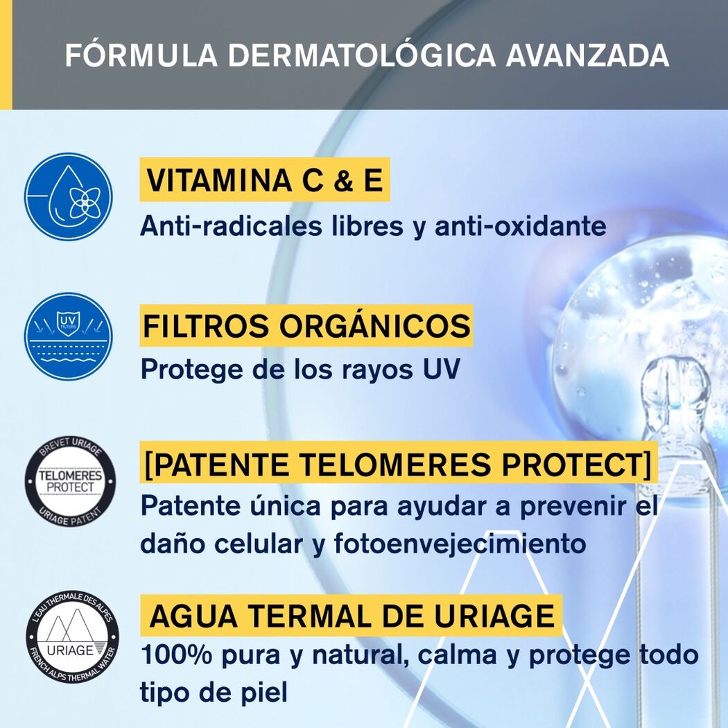 Protector Solar Uriage Bariesun Fluido Anti Manchas FPS 50+ 40 mL, , large image number 3