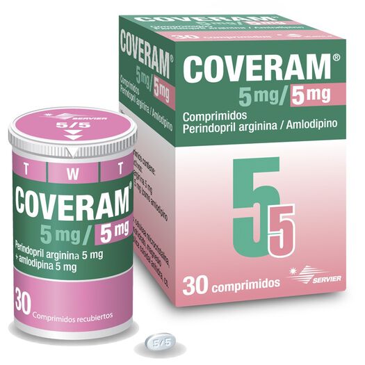 Coveram 5 mg/5 mg x 30 Comprimidos, , large image number 0