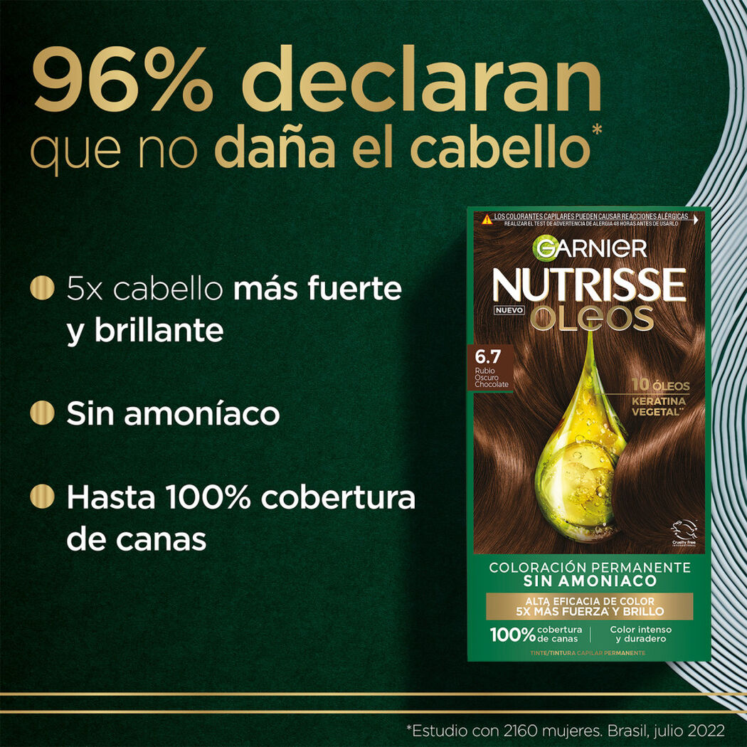 Tintura Nutrisse Oleos 6.7 Rubio Oscuro Chocolate, , large image number 3