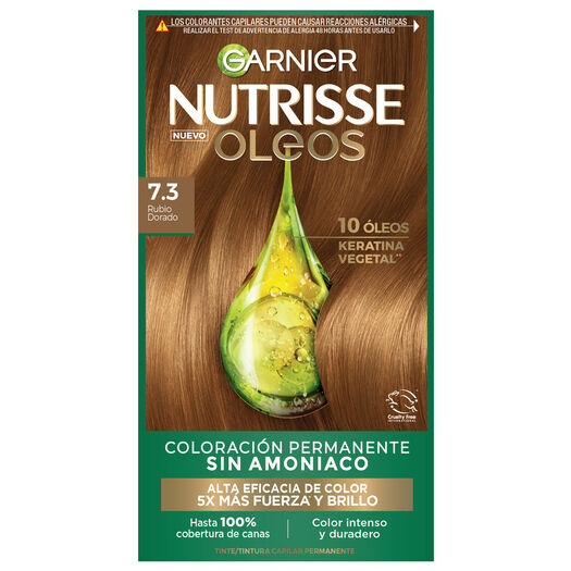 Tintura Garnier Nutriss Oleos Rubio Dorado 7.3, , large image number 0