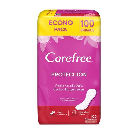 Protector Diario Carefree Protección Pre y Post Periodo 100 un, , large image number 1