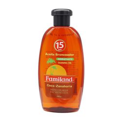 Aceite Bronceador Familand Coco Zanahoria FPS 15 210 mL