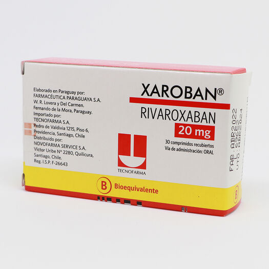 Xaroban 20 mg x 30 Comprimidos Recubiertos, , large image number 0
